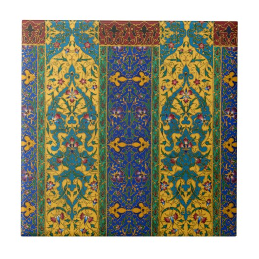 Decorative Persian Intricate Floral Pattern Fliese (Vorderseite)