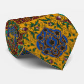 Decorative Persian Intricate Floral Pattern Krawatte (Gerollt)