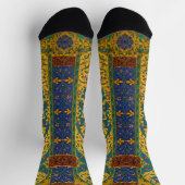 Decorative Persian Intricate Floral Pattern Socken (Oben)