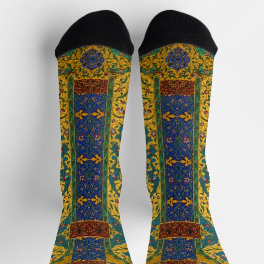 Decorative Persian Intricate Floral Pattern Socken (Oben)