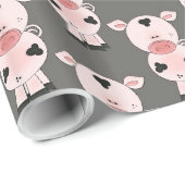 Decorative Piggy Gift Wrapping Geschenkpapier (Rolleneckpunkt)