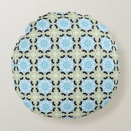 decorative pillow featuring a geometric pattern rundes kissen