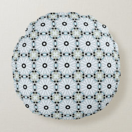 decorative pillow featuring a geometric pattern rundes kissen