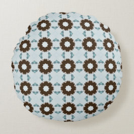 decorative pillow featuring a geometric pattern rundes kissen