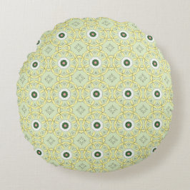 decorative pillow featuring a geometric pattern rundes kissen