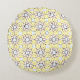 decorative pillow featuring a geometric pattern rundes kissen