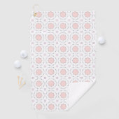 Decorative pink geometric mandala patterned golfhandtuch (Insitu)