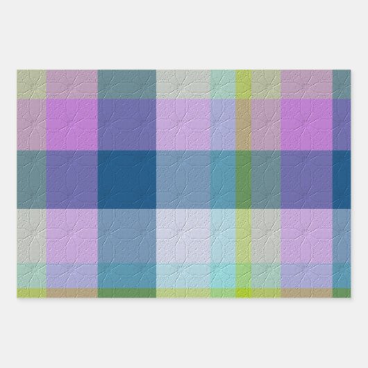  Decorative Plaid Geschenkpapier Set (Vorderseite)