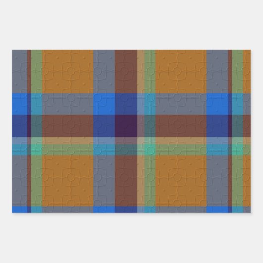  Decorative Plaid Geschenkpapier Set (Vorderseite 2)
