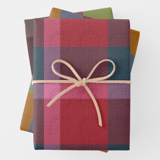  Decorative Plaid Geschenkpapier Set (Beispiel)