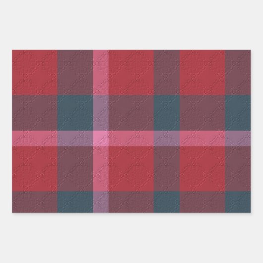  Decorative Plaid Geschenkpapier Set (Vorderseite)