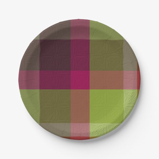  Decorative Plaid Pappteller (Vorderseite)