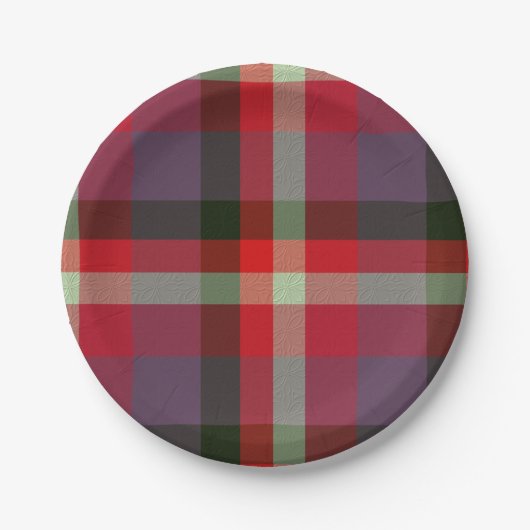  Decorative Plaid Pappteller (Vorderseite)