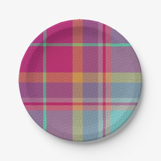  Decorative Plaid Pappteller (Vorderseite)