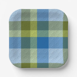  Decorative Plaid Pappteller