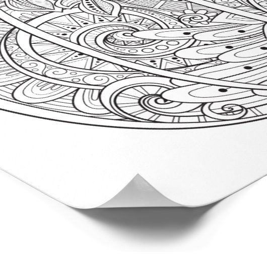 Decorative Pumpkin Doodle 2 Poster (Ecke)