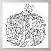 Decorative Pumpkin Doodle 2 Poster (Vorne)