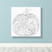Decorative Pumpkin Doodle 6 Leinwanddruck (Insitu (Holzboden))