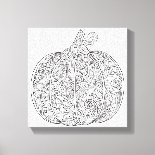 Decorative Pumpkin Doodle 6 Leinwanddruck (Vorderseite)
