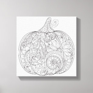 Decorative Pumpkin Doodle 6 Leinwanddruck