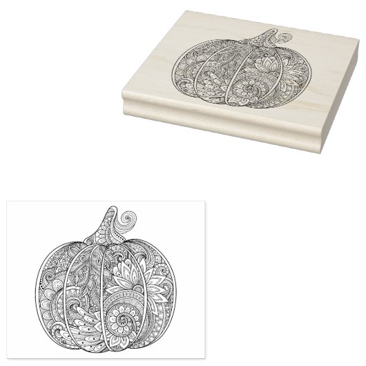 Decorative Pumpkin Doodle Gummistempel (Stempel)