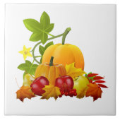 Decorative Pumpkin Harvest Keramik Tile Fliese (Vorderseite)