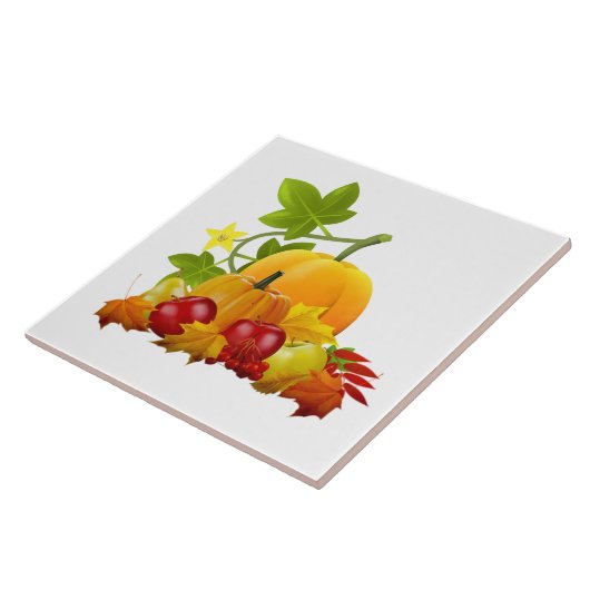 Decorative Pumpkin Harvest Keramik Tile Fliese (Seite)