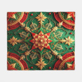 Decorative Red Green Fleece Blanket (Vorderseite (Horizontal))