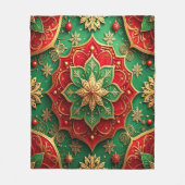Decorative Red Green Fleece Blanket (Vorderseite)