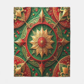Decorative Red Green Fleece Blanket (Vorderseite)