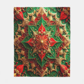 Decorative Red Green Fleece Blanket (Vorderseite)