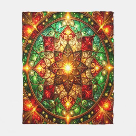 Decorative Red Green Fleece Blanket (Vorderseite)