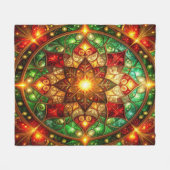 Decorative Red Green Fleece Blanket (Vorderseite (Horizontal))