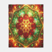 Decorative Red Green Fleece Blanket (Vorderseite)