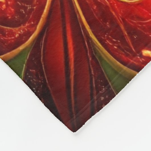 Decorative Red Green Fleece Blanket (Ecke)