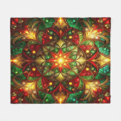 Decorative Red Green Fleece Blanket (Vorderseite (Horizontal))