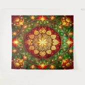 Decorative Red Green Holiday Backdrop Wandteppich (Vorderseite (Horizontal))