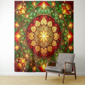 Decorative Red Green Holiday Backdrop Wandteppich (Beispiel)