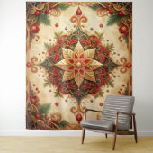 Decorative Red Green Holiday Backdrop Wandteppich (Beispiel)