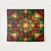 Decorative Red Green Holiday Backdrop Wandteppich (Vorderseite (Horizontal))
