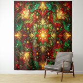 Decorative Red Green Holiday Backdrop Wandteppich (Beispiel)