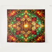 Decorative Red Green Holiday Backdrop Wandteppich (Vorderseite (Horizontal))