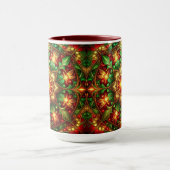 Decorative Red Green Holiday Mug Tasse (Zentrum)