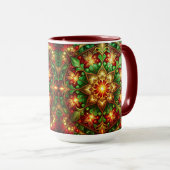 Decorative Red Green Holiday Mug Tasse (VorderseiteRechts)