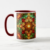 Decorative Red Green Holiday Mug Tasse (Links)