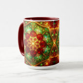 Decorative Red Green Holiday Mug Tasse (Vorderseite Links)
