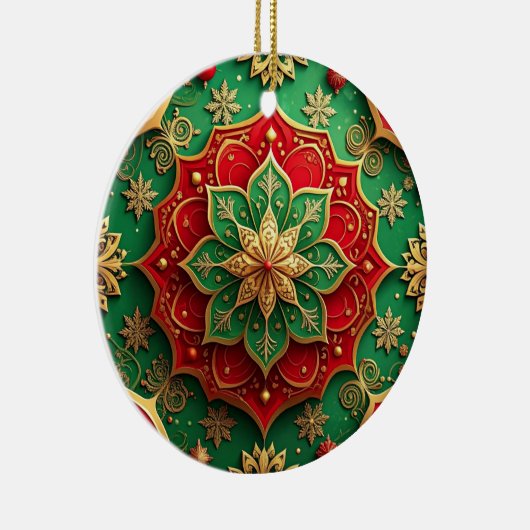 Decorative Red Green Holiday Ornament (Rechts)