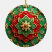 Decorative Red Green Holiday Ornament (Vorne)