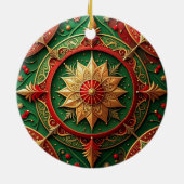 Decorative Red Green Holiday Ornament (Hinten)