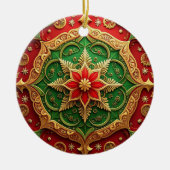 Decorative Red Green Holiday Ornament (Vorne)